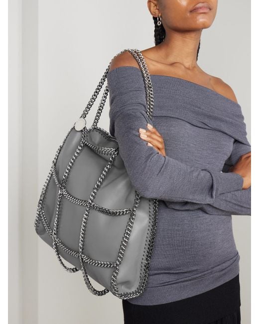 Sac Porté Épaule À Ornements Falabella Baby Bella Stella McCartney en coloris Gray