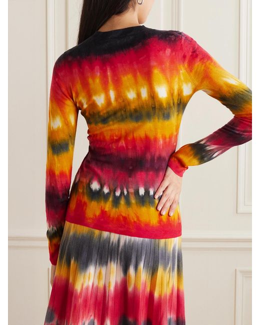 Gabriela Hearst Red Miller Tie-Dyed Cashmere Sweater