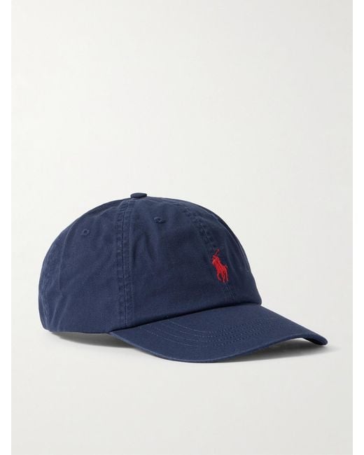 Polo Ralph Lauren Blue Embroidered Cotton-Twill Baseball Cap
