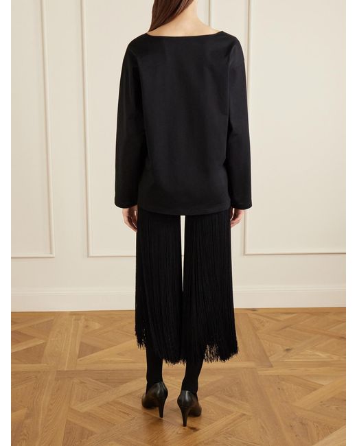 Alaïa Black Cotton-Jersey T-Shirt