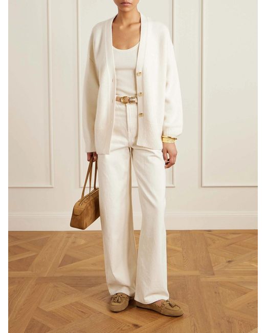 Isabel Marant Natural Faxel Embellished Suede Loafers