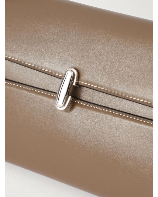SAVETTE Natural Symmetry Trapeze Leather Shoulder Bag