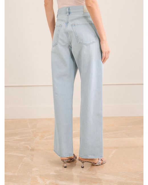 Citizens of Humanity Blue Lindz Mid-Rise Straight-Leg Jeans