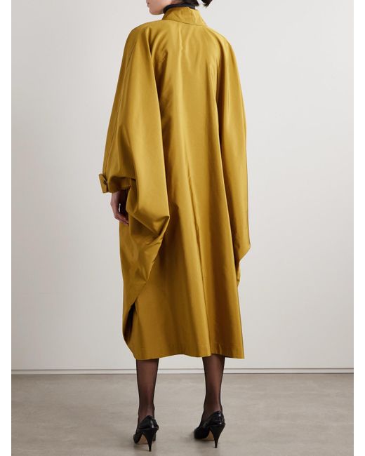 The Row Yellow Edyta Oversized Silk And Wool-Blend Coat