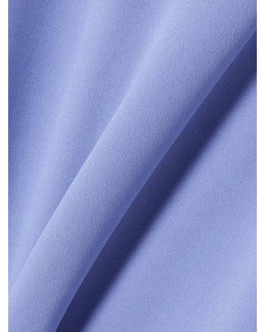 Stella McCartney Blue Robe Aus Crêpe Mit Verzierungen
