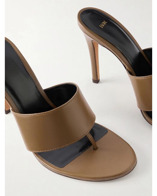 Jude Brown Snug Leather Thong Sandals