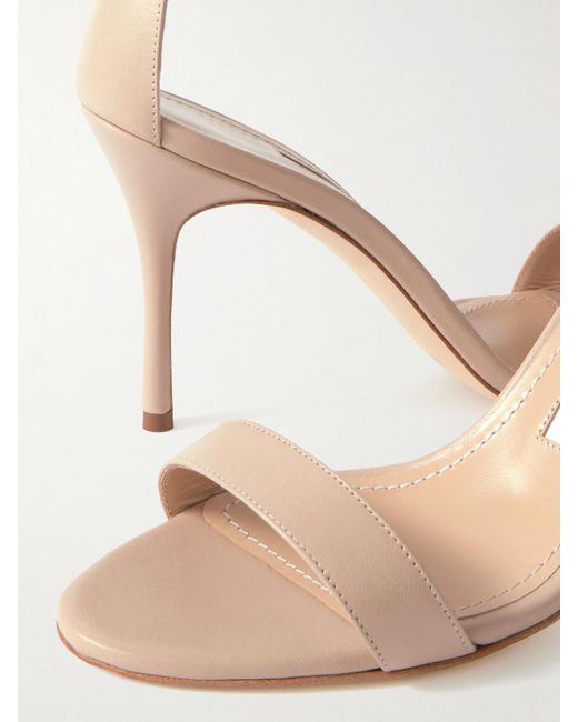 Manolo Blahnik Natural Chaos 90 Sandalen Aus Leder