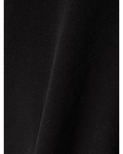 Alaïa Black Cropped Cotton-Jersey T-Shirt