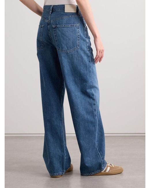 Citizens of Humanity Blue Brynn Halbhohe Jeans Mit Weitem Bein