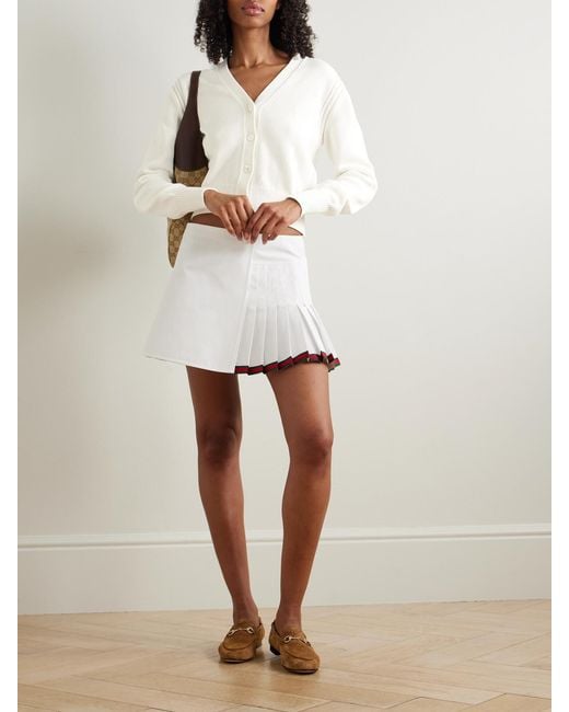 Gucci White Embroidered Cotton Cardigan