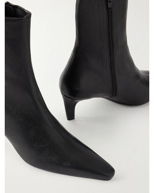 Jude Black Cave Leather Ankle Boots
