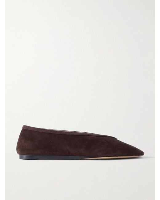 Le Monde Beryl Brown Luna Suede Ballet Flats