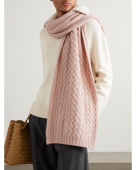 Loro Piana Pink Valle Schal Aus Kaschmir
