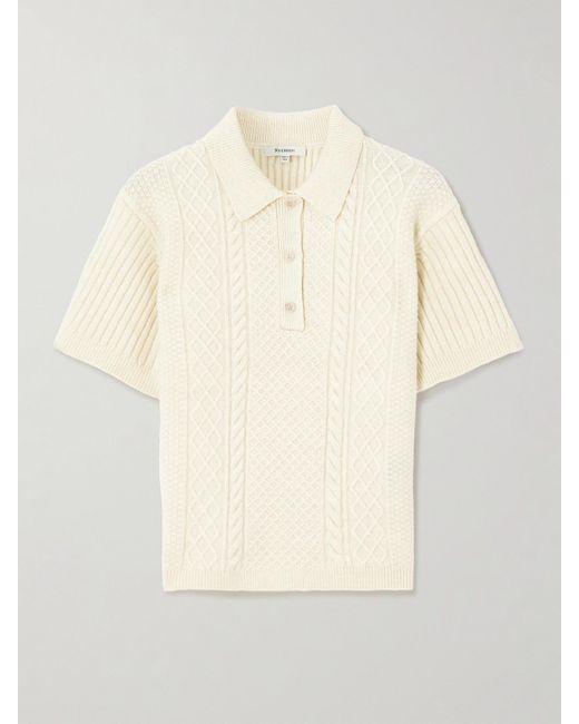 J.W. Anderson Natural Polohemd Aus Zopfstrick