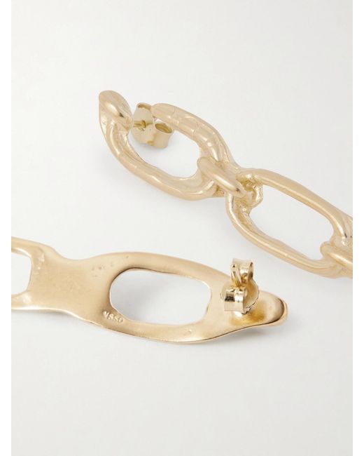 YSSO Natural Open Link-Plated Earrings