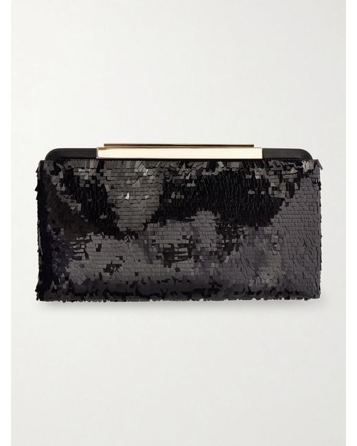 Tom Ford Black Sequined Satin Clutch