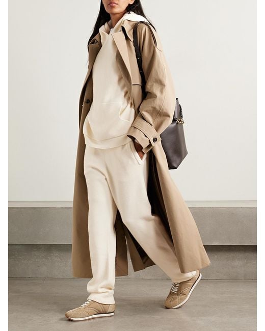 God's True Cashmere Natural Cashmere Track Pants