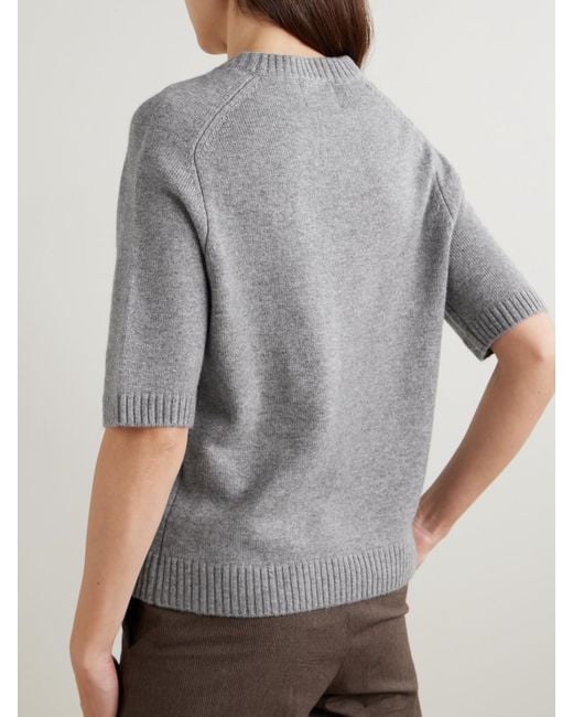 Loulou de Saison Gray Cashmere T-Shirt