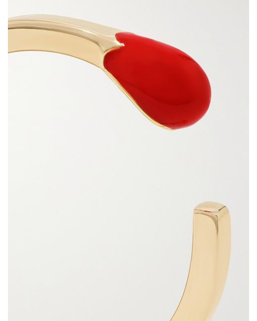 Alison Lou Red Match Stack 14-Karat And Enamel Ring