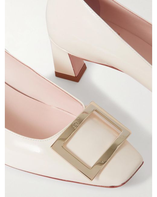Roger Vivier Multicolor Decollete Trompette 45 Patent-Leather Pumps