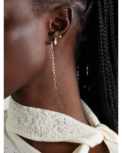 Jennifer Meyer Natural 18-Karat And Diamond Earrings