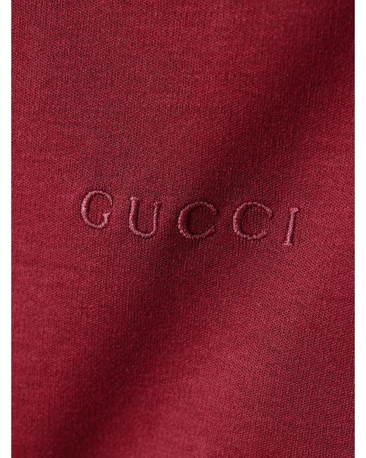 Gucci Red T-Shirt Aus Baumwolljersey Mit Logo, Grösse