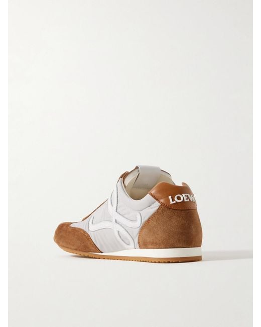 Loewe White Ballet Runner 2.0 Sneakers Aus Shell, Veloursleder Und Leder Mit Logoapplikationen