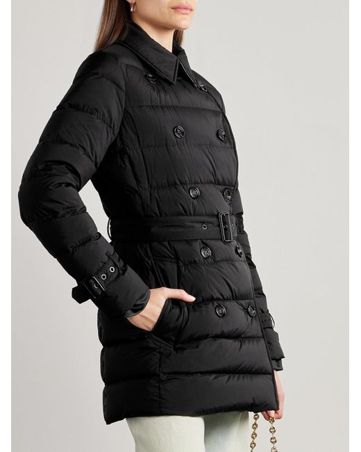 Burberry double-breasted top quilted trench coat