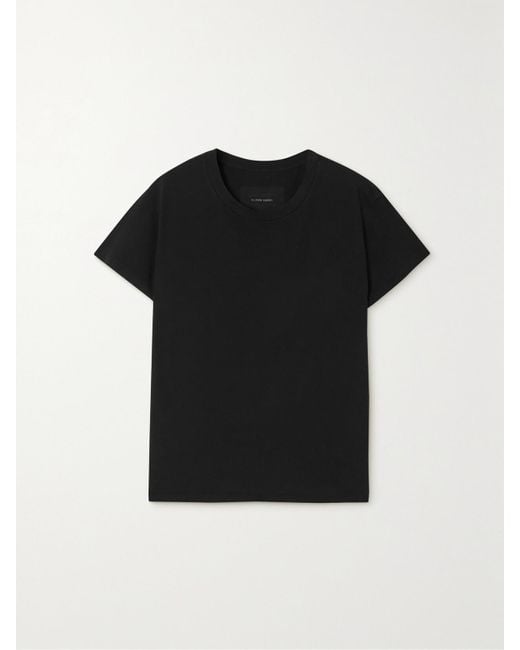 Nili Lotan Black Brady Distressed Cotton-Jersey T-Shirt