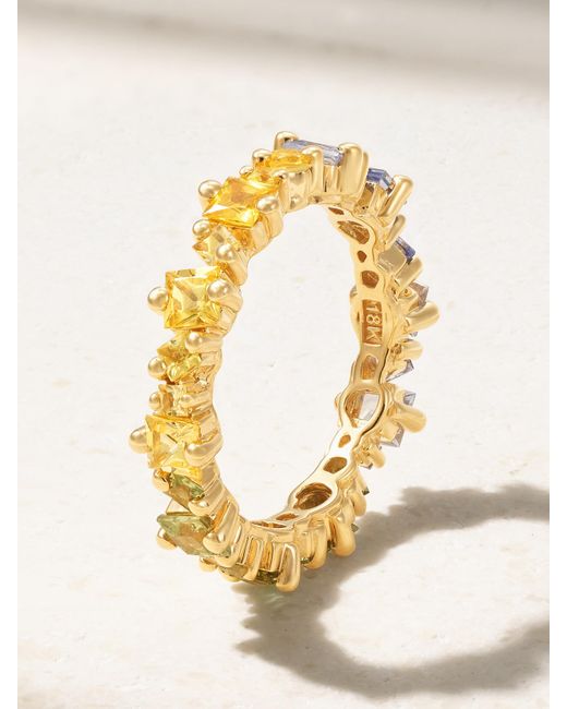 Suzanne Kalan Metallic 18-Karat Sapphire Ring