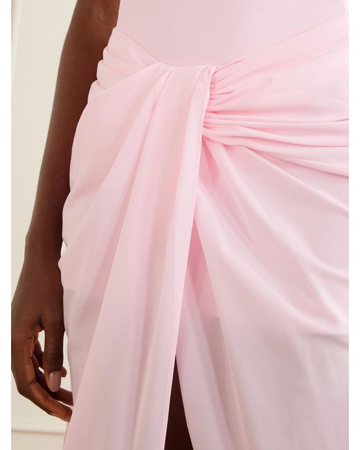 Jacquemus Pink La Jupe Satin Pareo