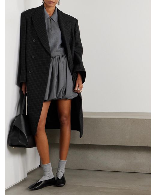 Marni Gray Pleated Wool Mini Skirt