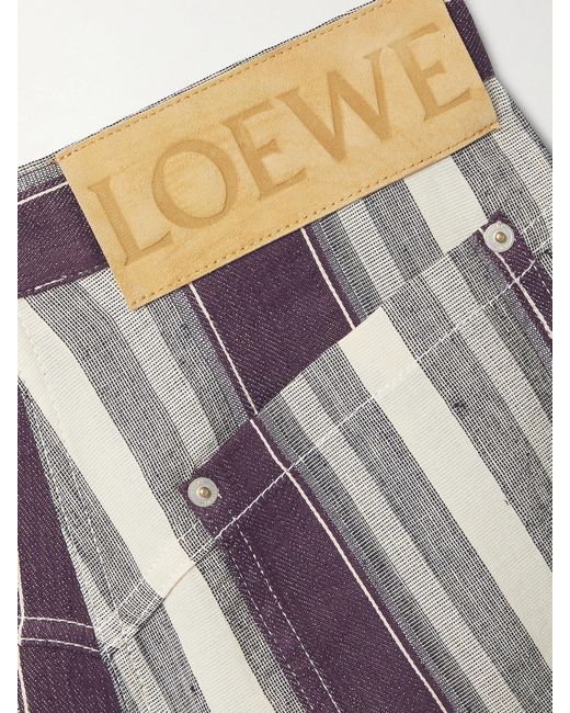 Loewe Multicolor Paula's Ibiza Striped Linen And Cotton-Blend Shorts