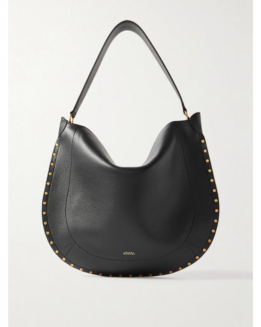 Isabel Marant Black Oskan Studded Leather Tote