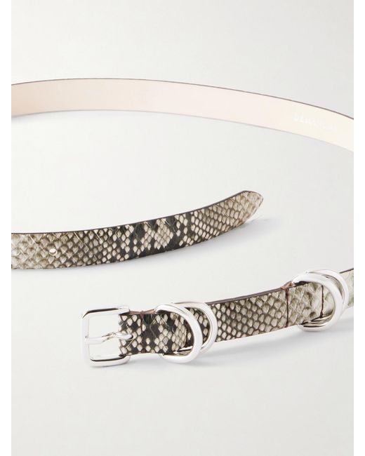 DEHANCHE Natural Constance Snake-Effect Leather Belt