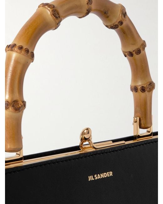 Sac À Main En Cuir Bamboo Jil Sander en coloris Black