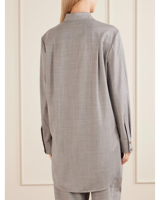 Zimmermann Gray Valiant Wool Shirt