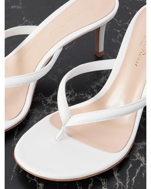 Gianvito Rossi White Calypso 70 Leather Sandals
