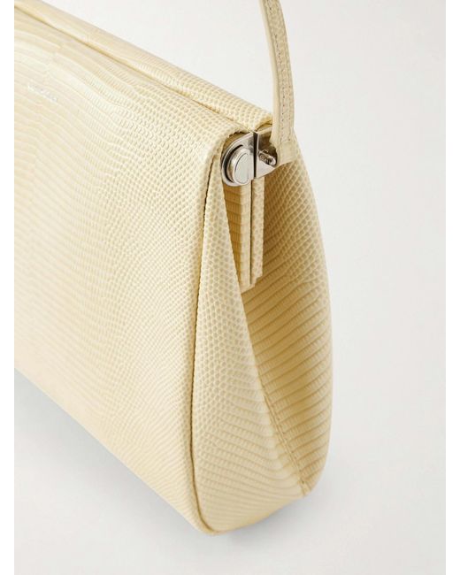 Calvin Klein Natural Tina Snake-Effect Leather Clutch Bag