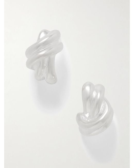 Boucles D'Oreilles En Argent Recyclé Kettle Completedworks en coloris White