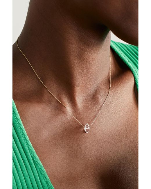 Melissa Joy Manning Natural 14-Karat Recycled Herkimer Diamond Necklace