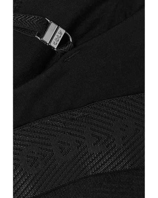 CDLP Black Net Sustain Stretch-Tencel Lyocell Soft-Cup Triangle Bra