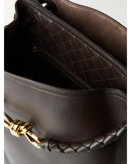 Sac Seau En Cuir Andiamo Medium Bottega Veneta en coloris Black