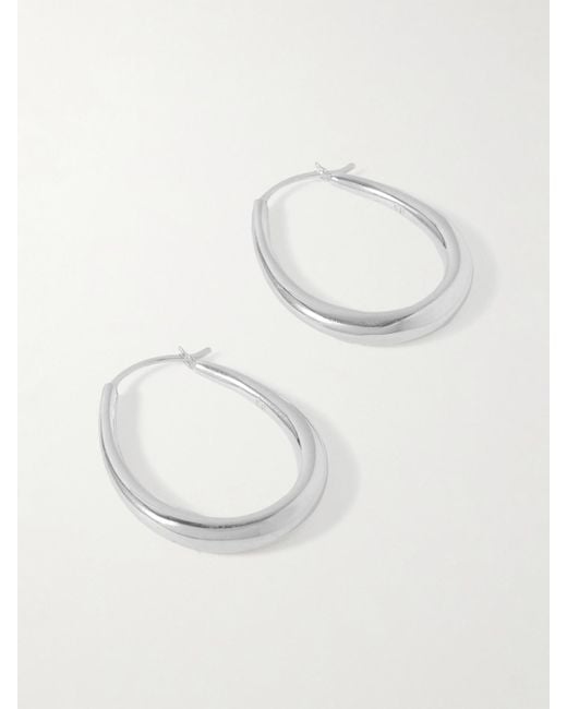 Sophie Buhai White Egg Small Hoop Earrings