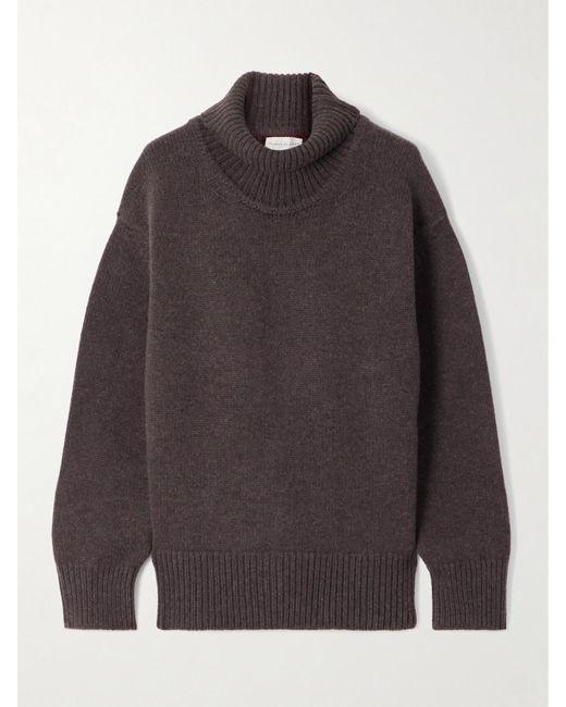 Veronica de Piante Gray Delphine Stehkragenpullover Aus Einer Woll-Kaschmirmischung