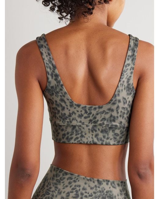 Brassière De Sport En Tissu Freesoft À Imprimé Guépard Cori Varley en coloris Gray