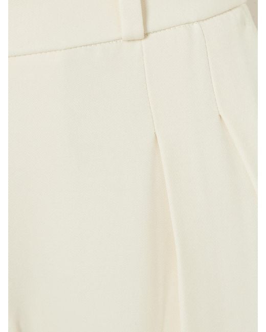 Loulou de Saison White Alio Pleated Twill Wide-Leg Pants