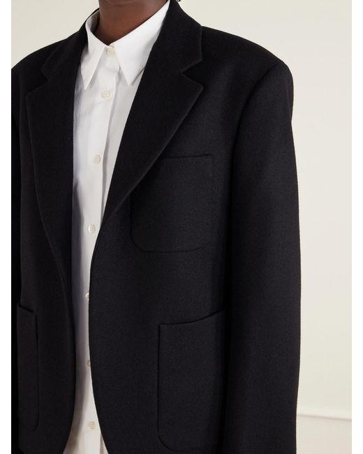 Dries Van Noten Black Wool-Felt Blazer