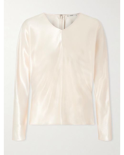 FFORME Natural Gemma Satin Blouse