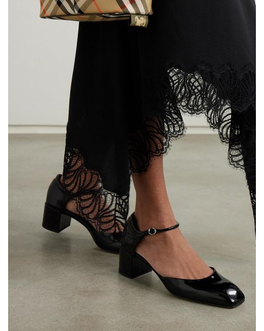 Aeyde White Magda Patent-Leather Pumps